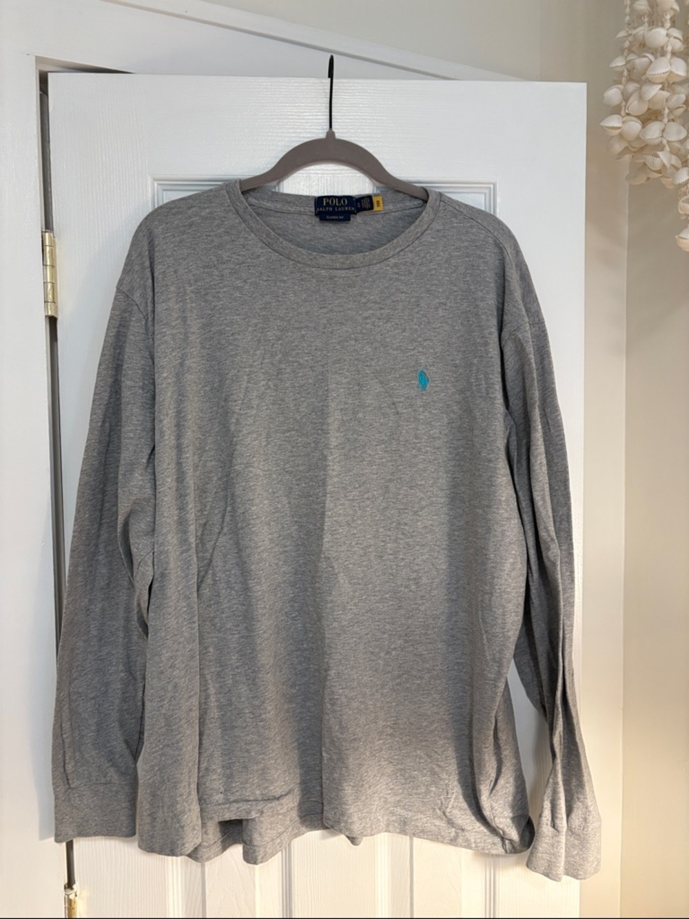 Polo by Ralph Lauren Men's Long-Sleeve Crewneck Shirt - Heather Gray